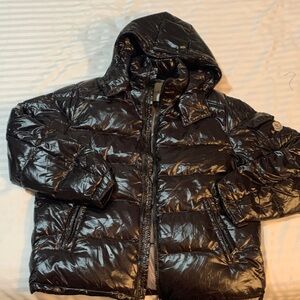 Black Puffer Jacket with Hood
